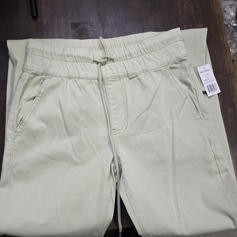 Size‎ 24! NWT Juicy Couture Women's Green Melon Pull-On Pants - Picture 8 of 8